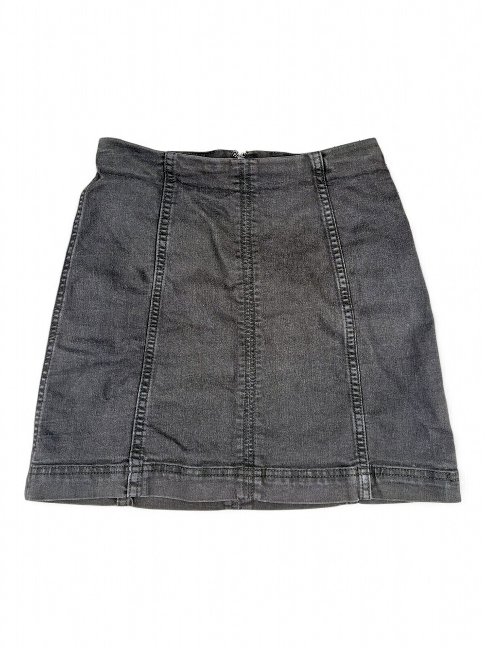 Free People Black Denim Panel Mini Skirt Size 4